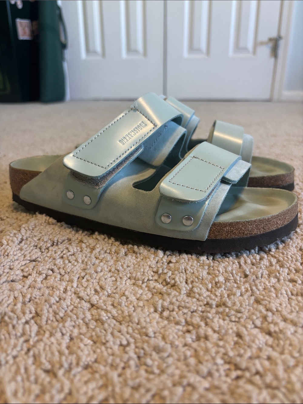 Birkenstock Double Strap Sandals in Light Mint